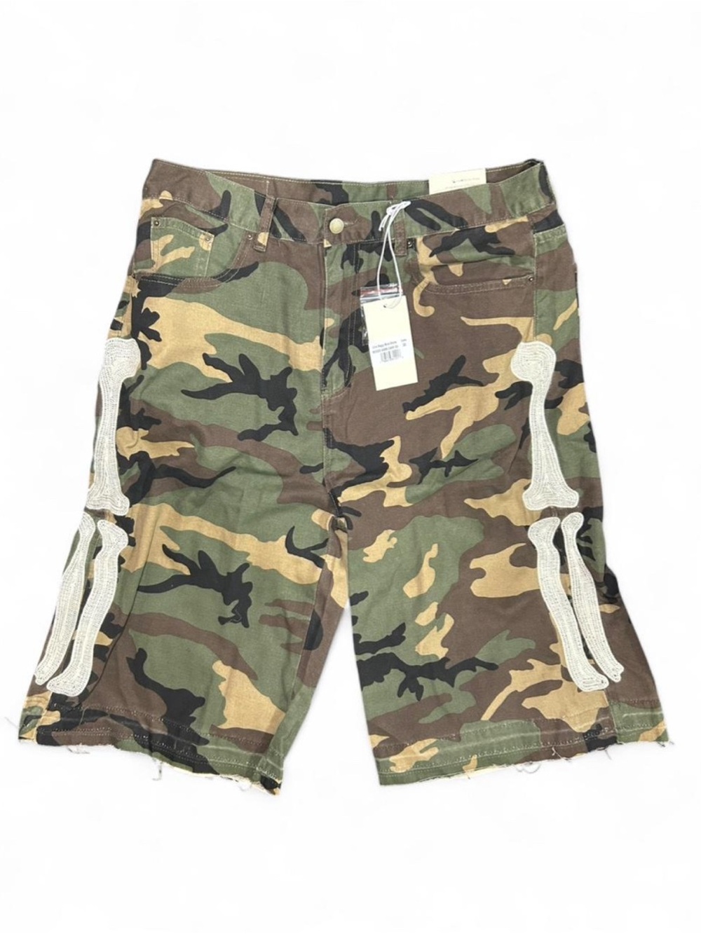 Mnml Ultra Baggy Bone Camo Shorts - Brand New